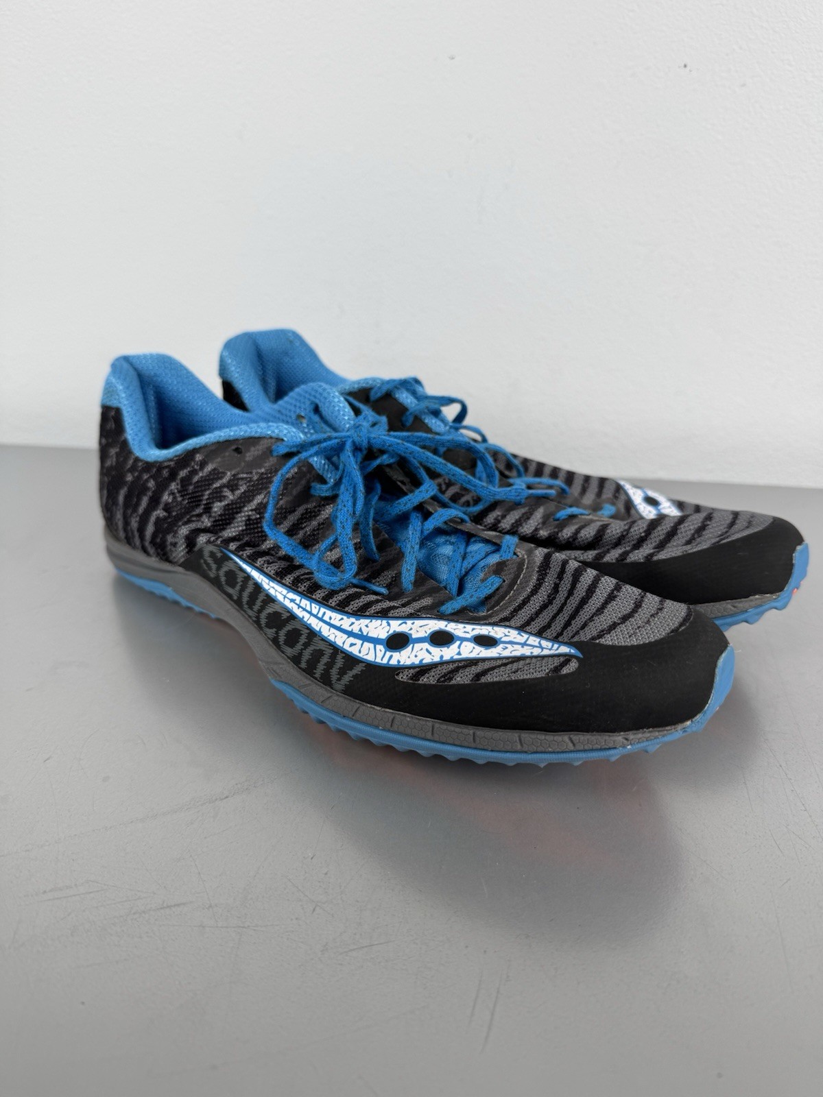 Saucony Kilkenny XC5 Spike Track Shoes Mens Size 12 Blue Black S29022-4 Soccer