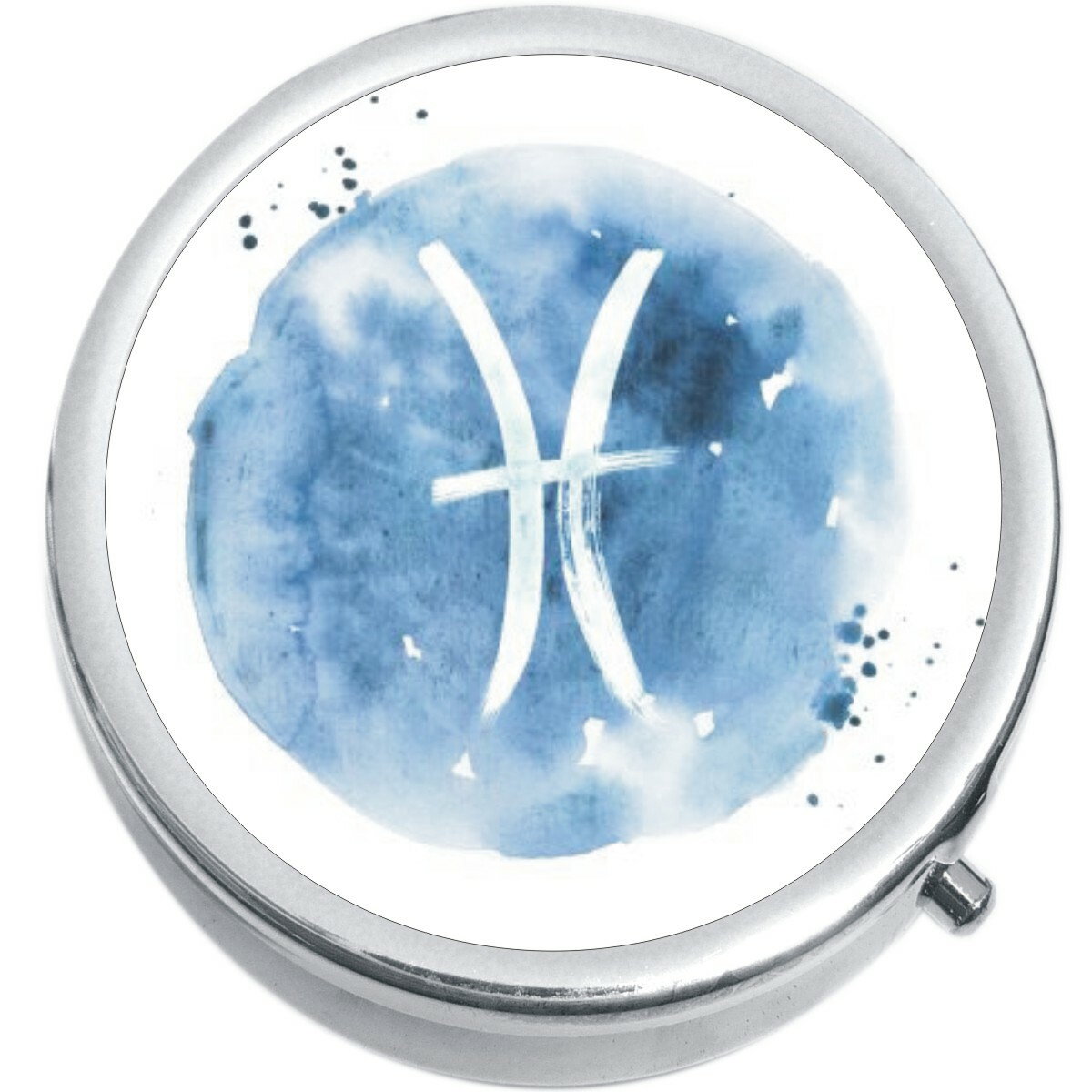 Watercolor Pisces Medicine Vitamin Pill Box