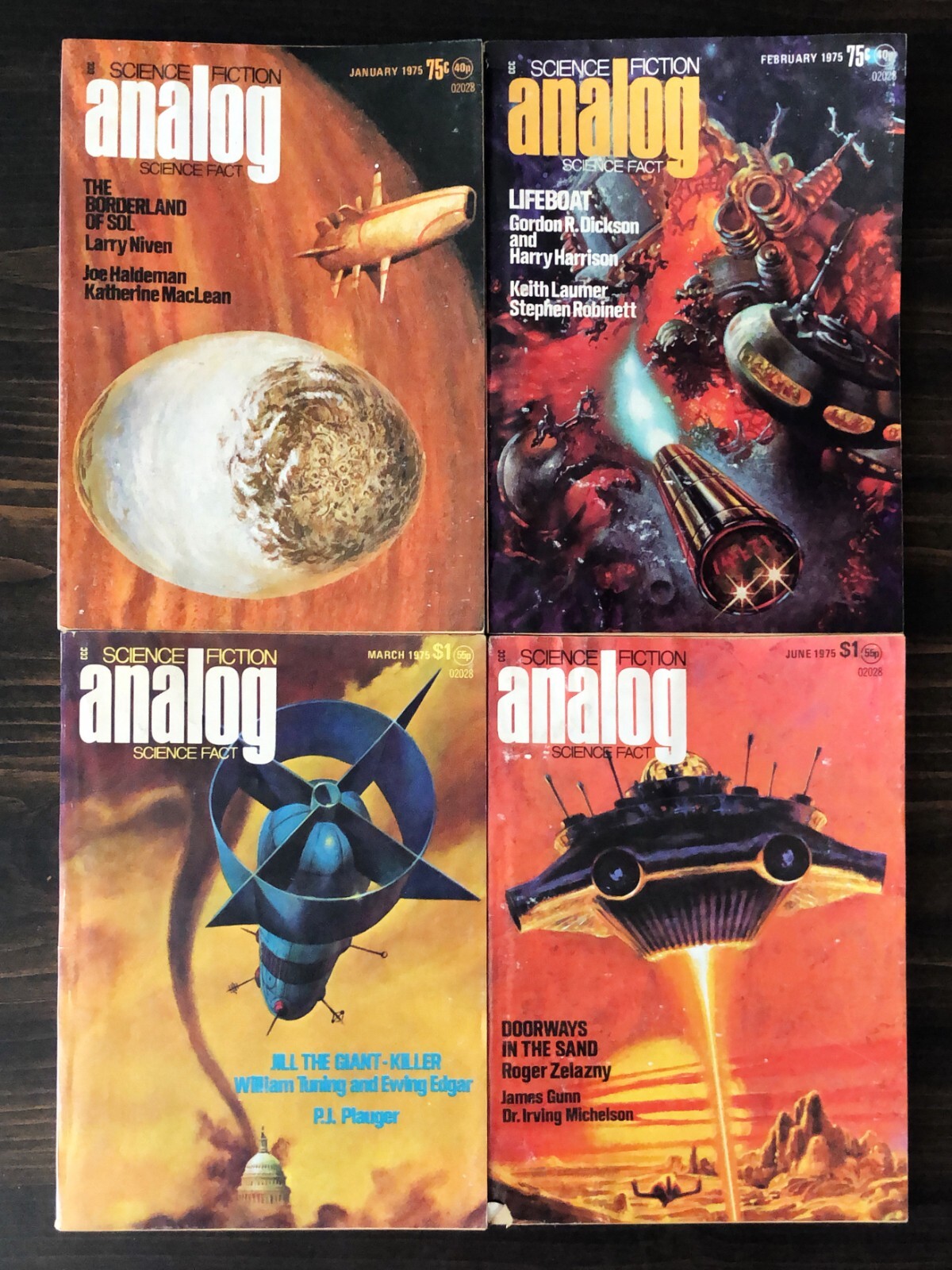 Analog Science Fiction & Science Fact Magazine, 1975 Lot Of 10