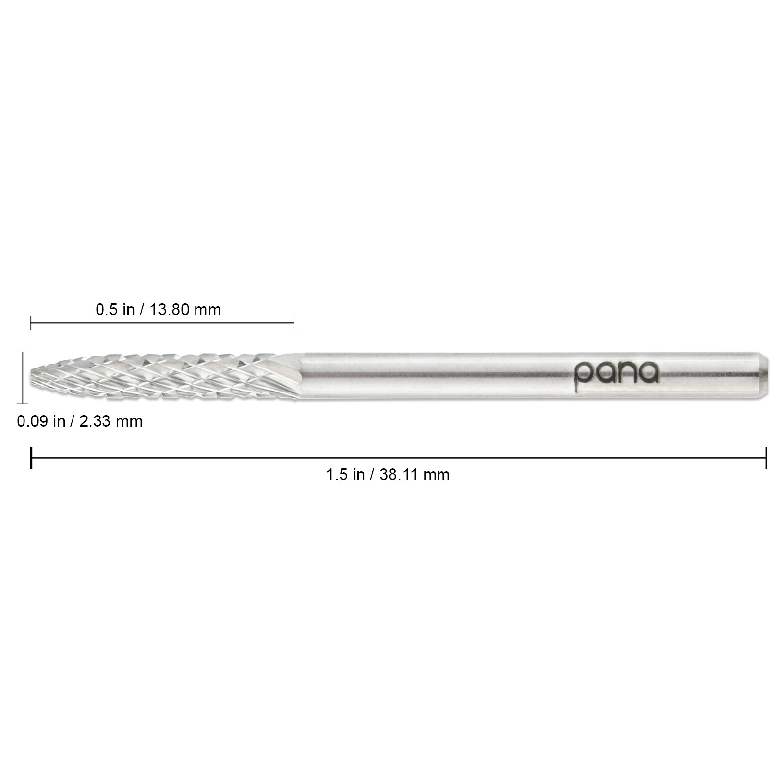 Professional Silver Under Nail Cleaner Safety Nail Carbide Drill Bit Medium Grit