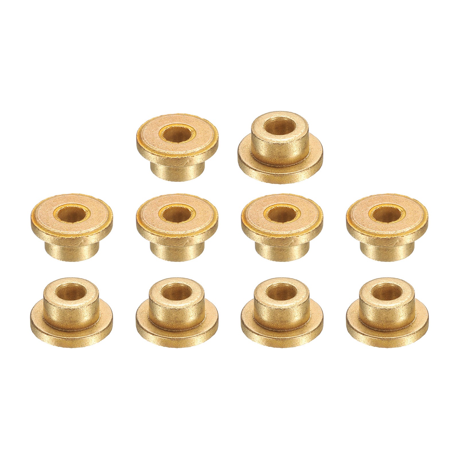 10Pcs Flange Sleeve Bearings 4x8x6mm Self-Lubricating Sintered Bronze Bushings