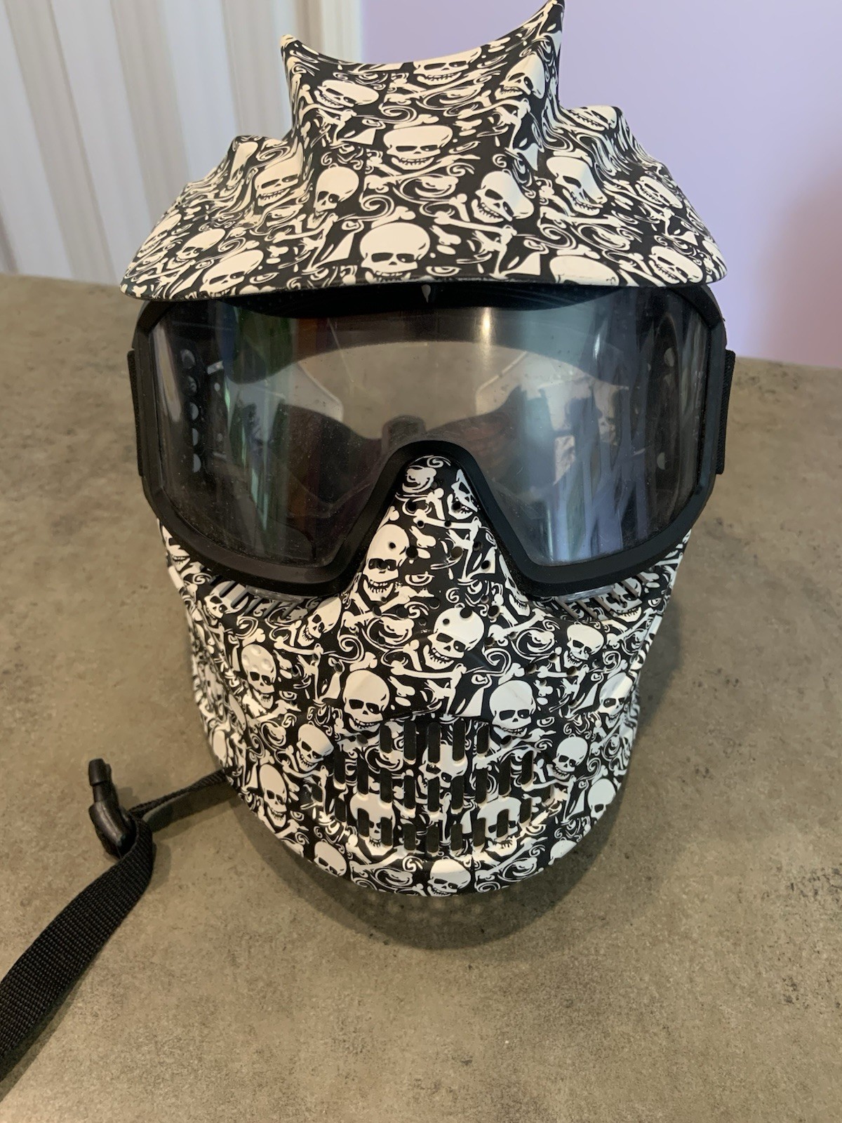 JT Paintball Goggle Mask Vented Skull Pattern With Visor