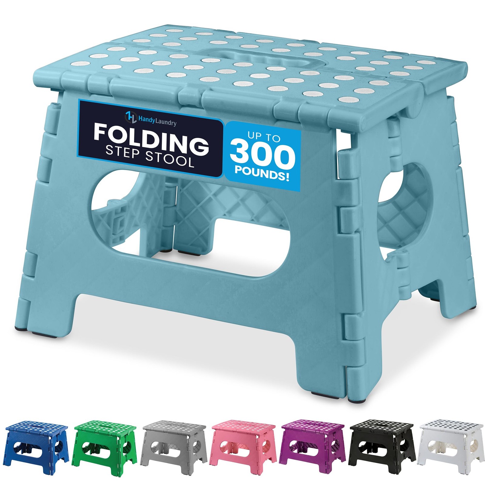 Folding Lightweight Step Stool - Sturdy Enough to Support Adults and Safe Eno...