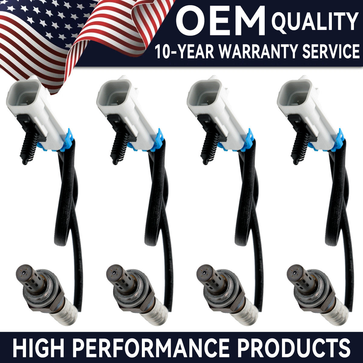 4PCS Upstream + Downstream O2 Oxygen Sensor For Chevy Silverado GMC Sierra 1500