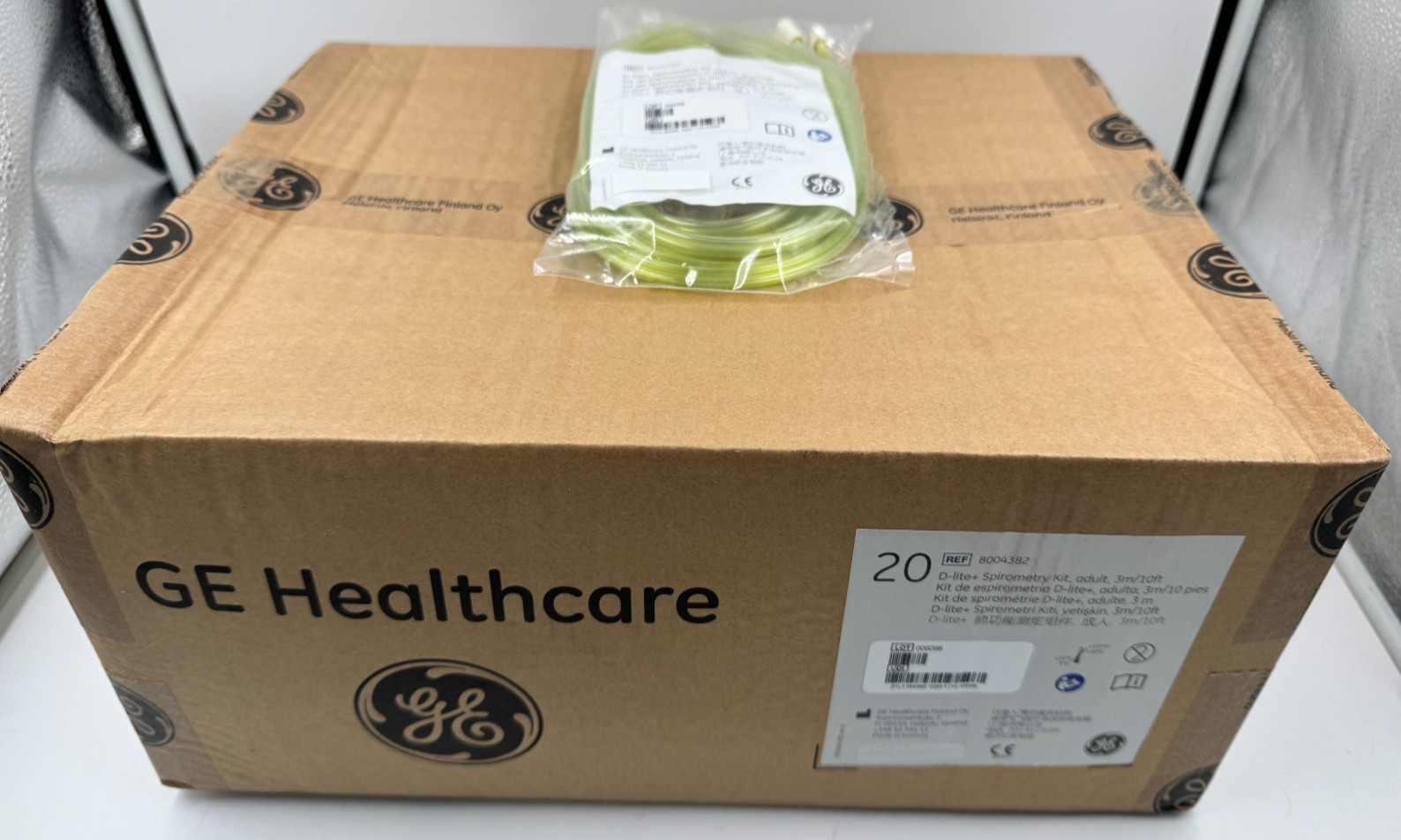 GE Spirometry Kit D-LITE Adult Adult 3m/10ft GE D-Lite+ CO2 Datex 8004382 BOX 20