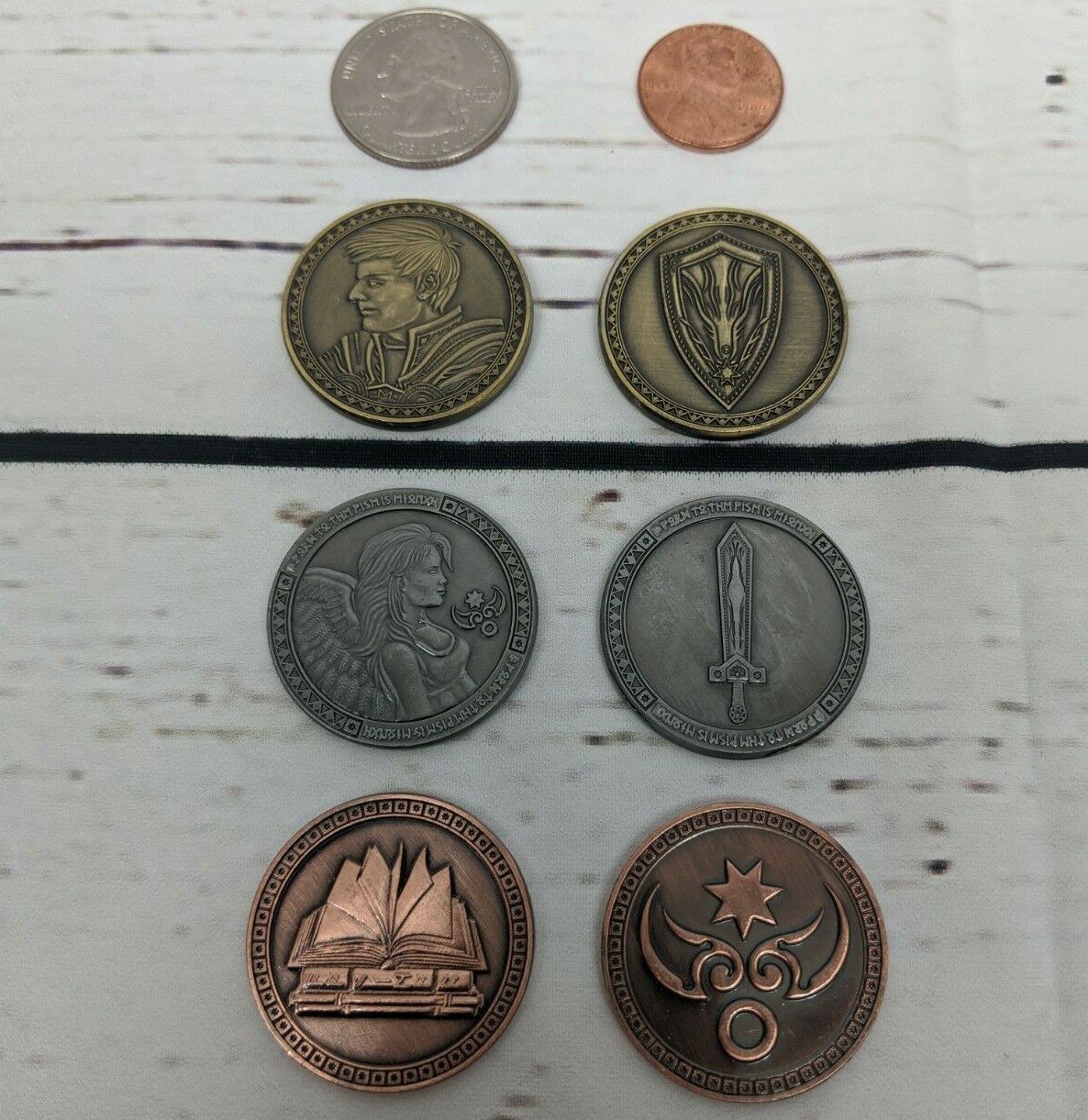 Fantasy Noble Paladin Knight Coin Set LARP Board Game Role Playing RPG