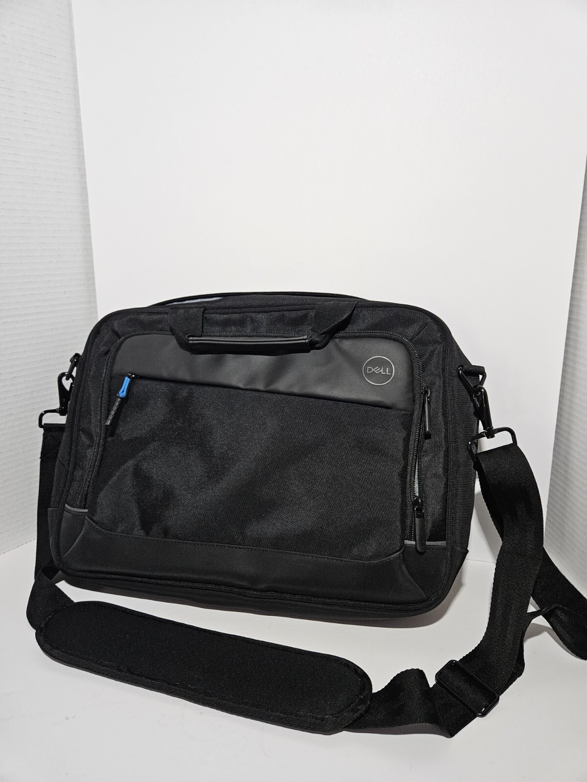 Dell Black Nylon Brief Case Bag Computer Tote With Shoulder Strap