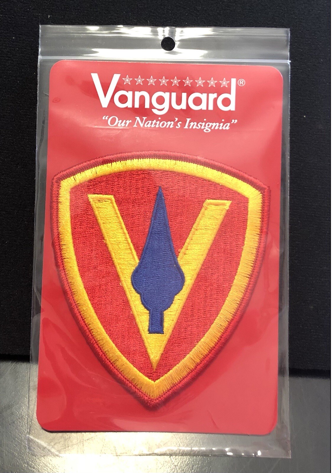 USMC 5TH MARINE DIVISION EMBROIDERED SHOULDER PATCH, AUCTION 2