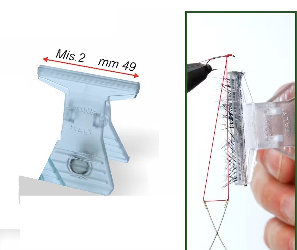 Stonfo Dubbing Fly Tying Hair Clips Hair Holder 49mm Wide TWIN PACK    634