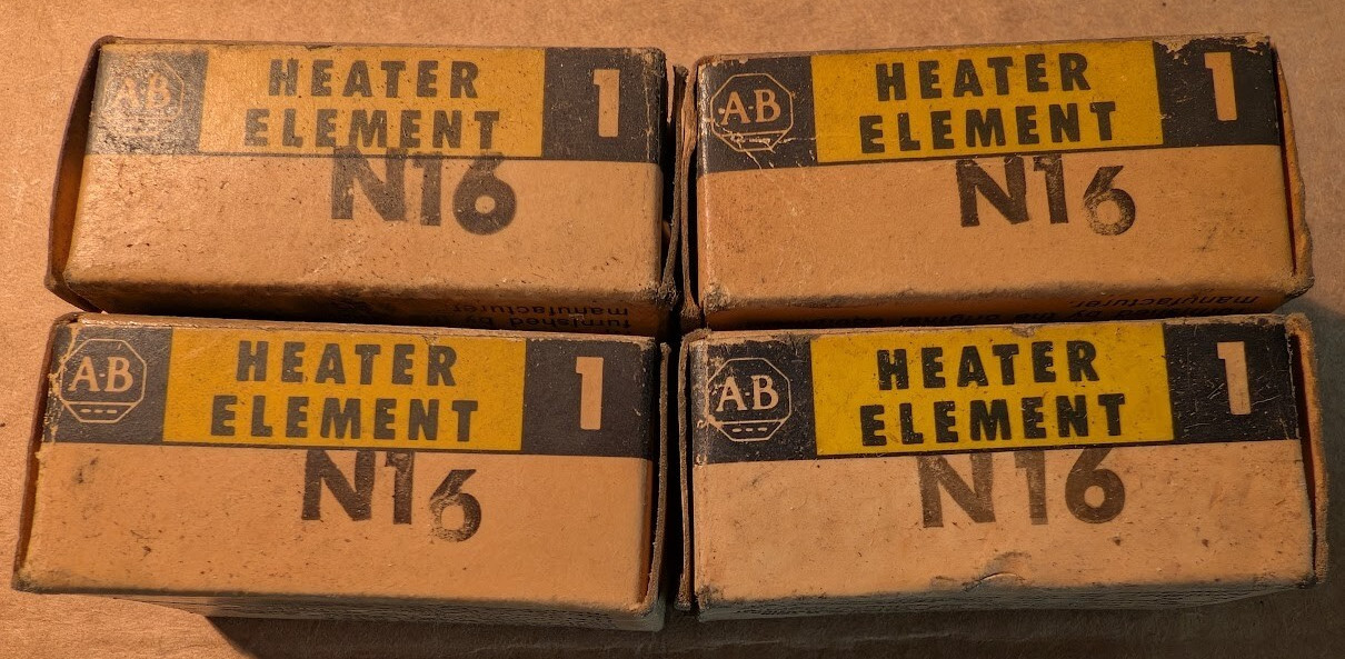 Lot Of 4 - Allen Bradley N16 - Heater Element