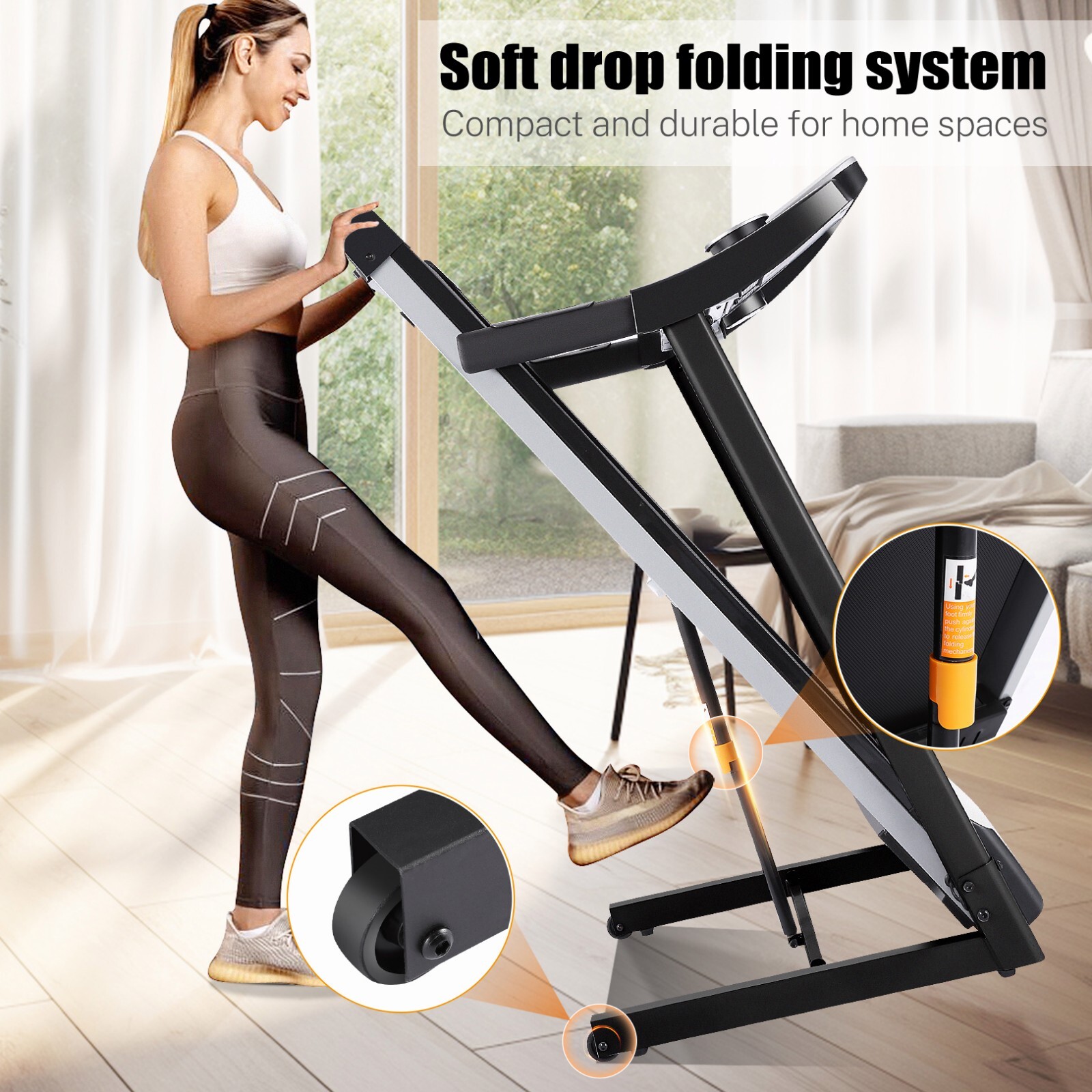 Heavy Duty Treadmill Folding Treadmill Running Jogging Excercise for Excercise🔋