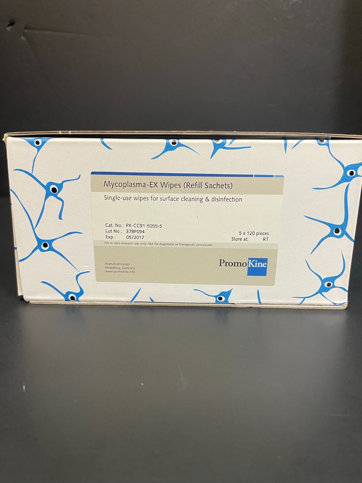 PromoKine Mycoplasma-Ex Wipes 5 Packs with 120 Wipes Each