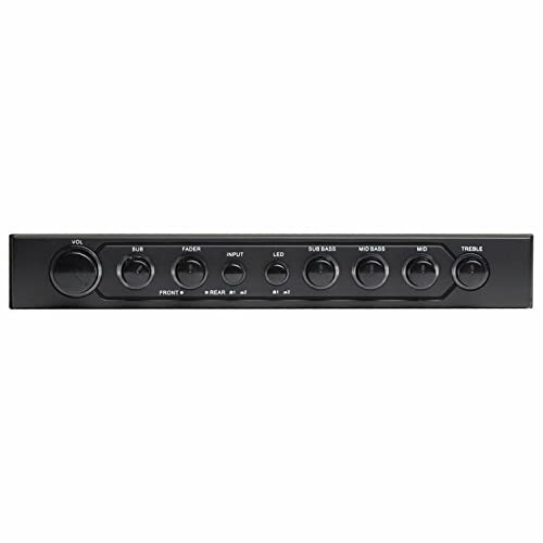 4-Band Audio Equalizer with Built-in 2-Way Crossover, 1/2 DIN, 9V, Active Crosso