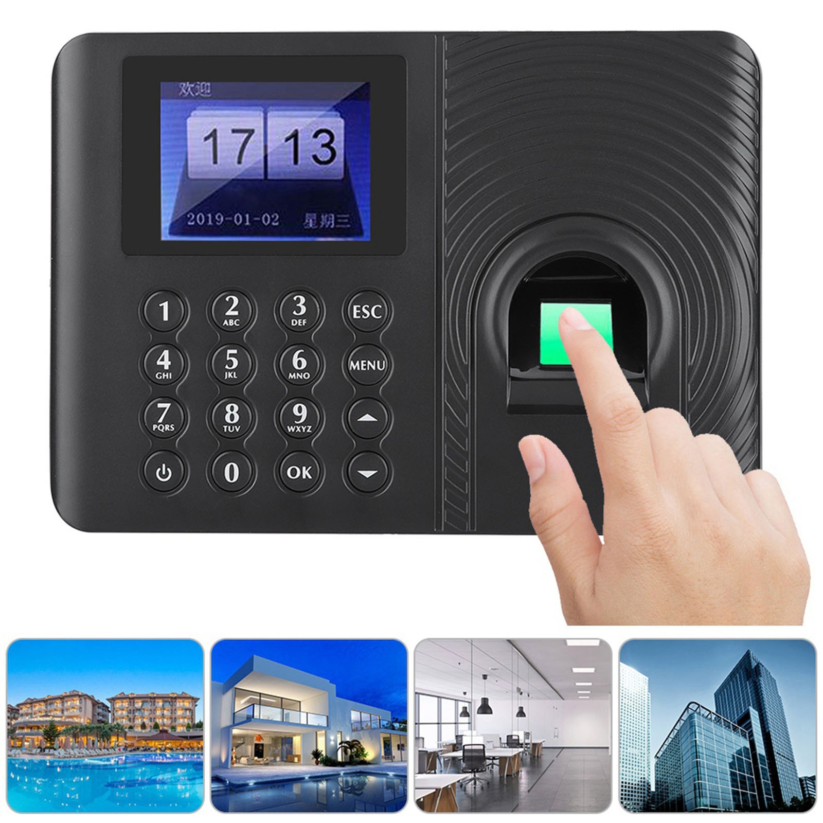 Biometric Fingerprint Time Attendance Recorder Recognition Device Access Control