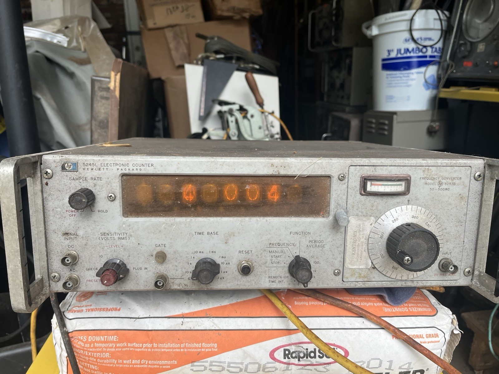 Hewlett-Packard (HP) Model 5245L Electronic Counter w/ 5253B Frequency Converter