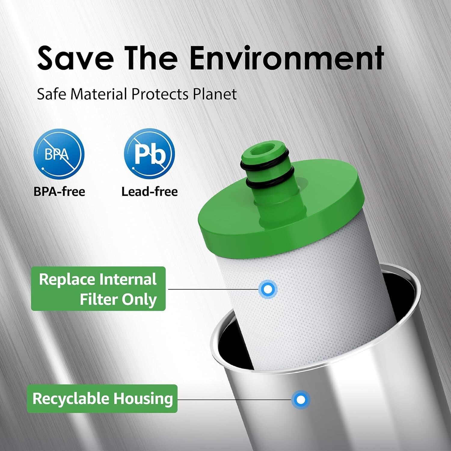Waterdrop P1 Under Sink PP Water Filter,Replacement for TST-UF Filtration System