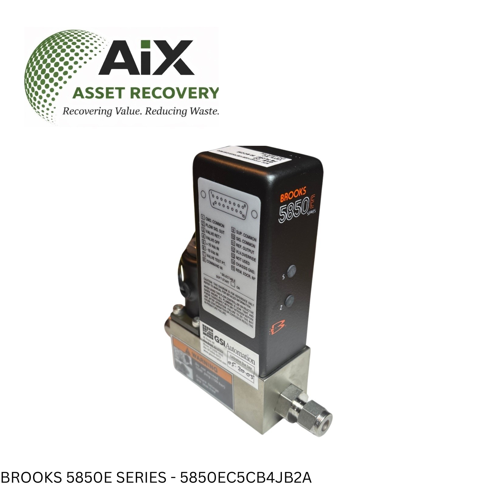 Brooks 5850E Mass Flow Controller 50 SCCM CO 5850EC5CB4JB2A