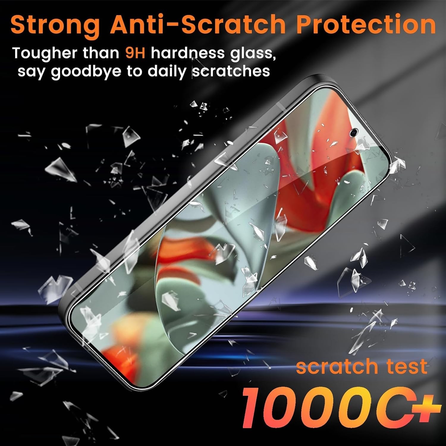 4 Pack For Google Pixel 9 Pro XL Screen Protector with 4 Pack Camera Lens Protec