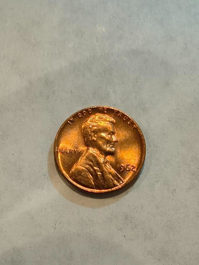 1962 Lincoln penny no mint mark High Grade RD DDO & DDR "We Trust..."