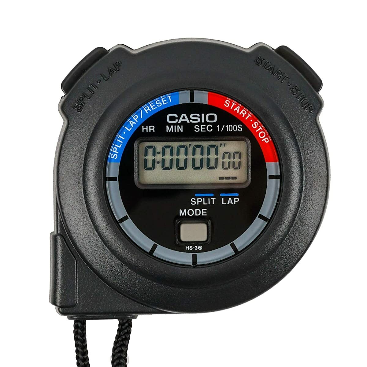 Casio stopwatch black HS-3C-8AJH 1 100 second measurement 10 hours  JAPAN