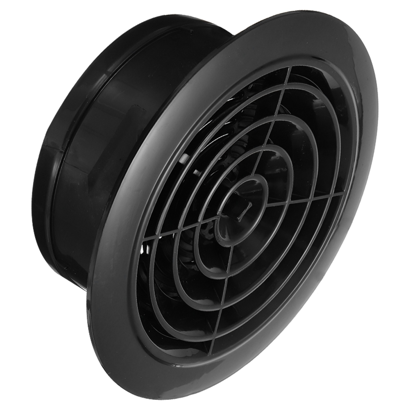 6 Inch Round Air Vent Cover, ABS Adjustable Soffit Vents for Kitchen, Black