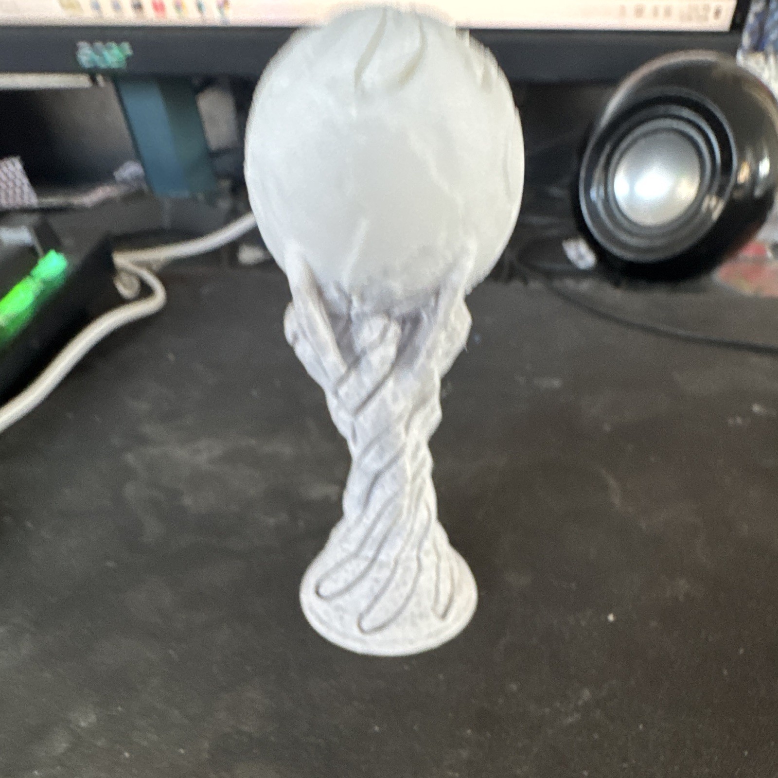 Unpainted Miniature fifa World Cup trophy fidget.Message for any inquiries.