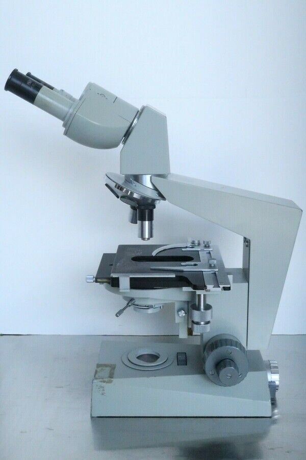 Carl Zeiss Jena Ergaval Vintage Compound Binocular Microscope 10X 40X Objective!
