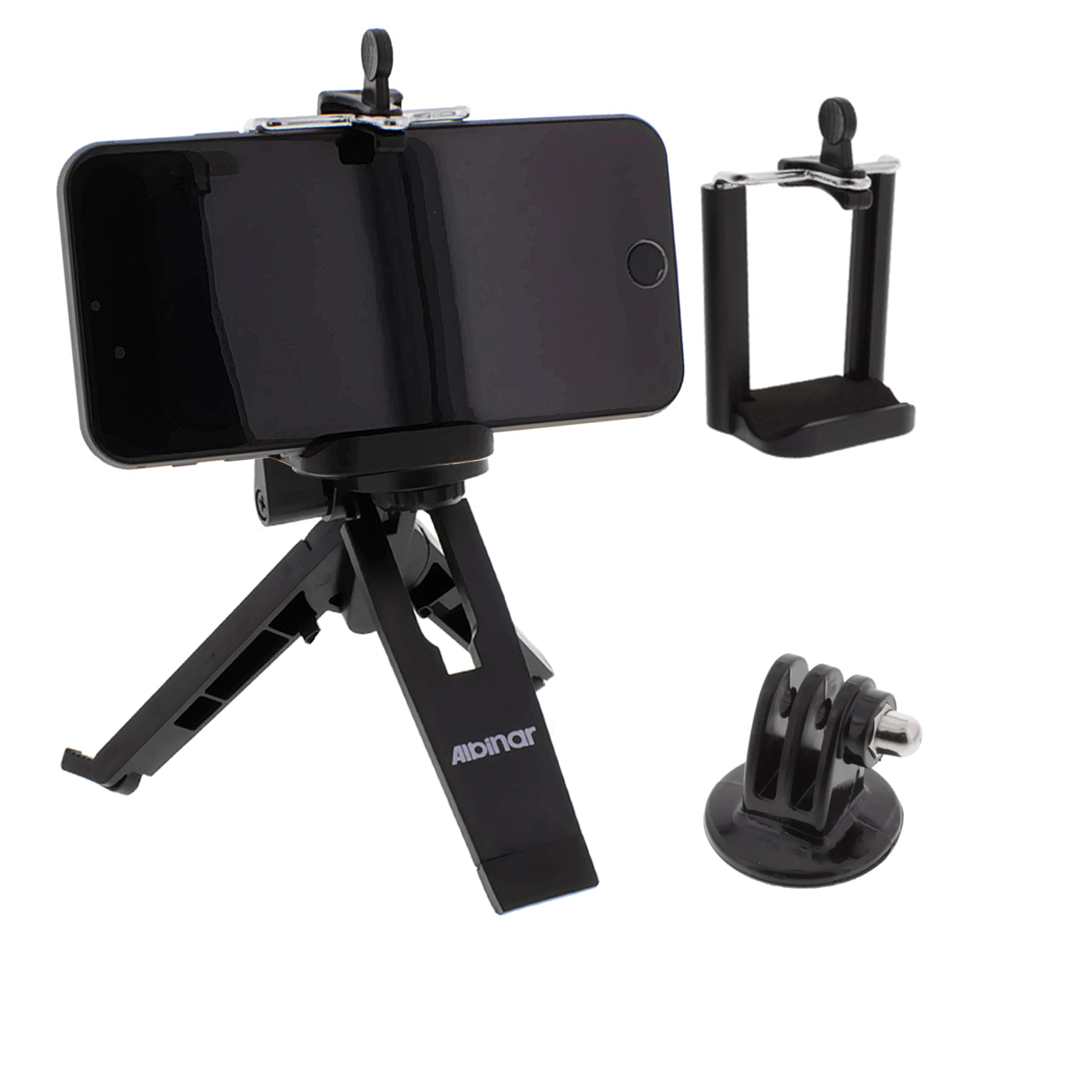 Travel Pocket Selfie Tripod with GoPro Mount +Mobile Smart Cell Phone Holder,US