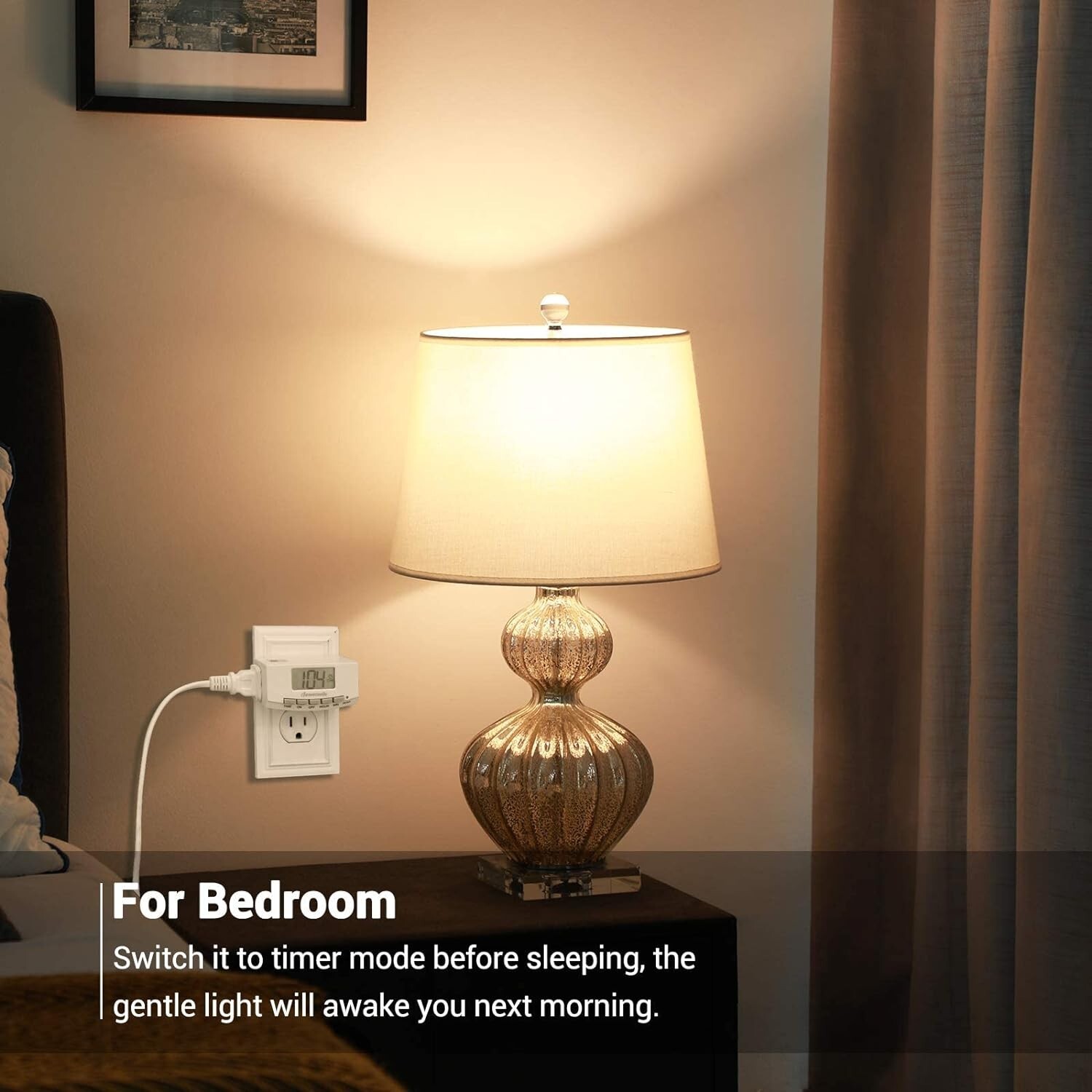 Compact 24-Hour Timer with Backup Battery - Ideal for Home Automation & Security