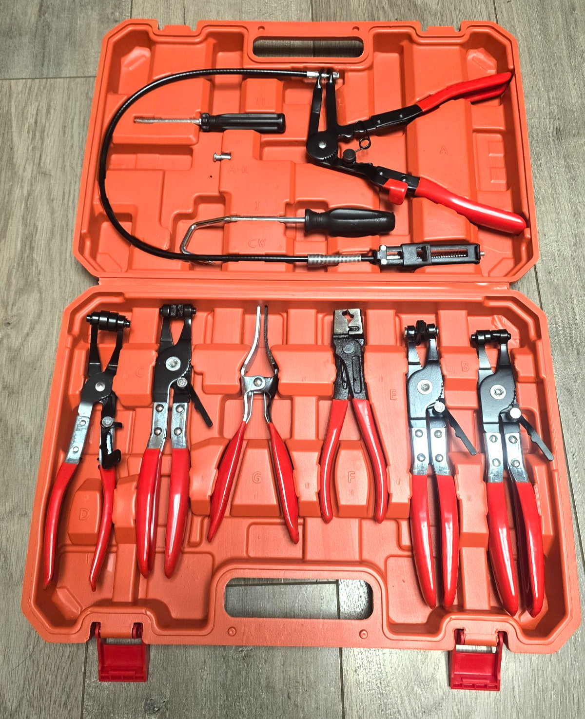New! 9pc Master Specialty Hose Clamp Pliers & Hose Removal Tool Set w/ Case