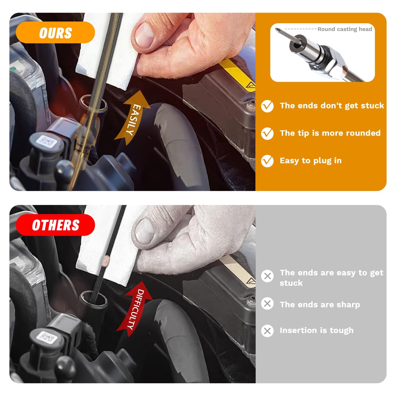 HAHAHA TH700R4 4L60E 4L80E Firewall Mounted Trans FLEXABLE Dipstick Silver