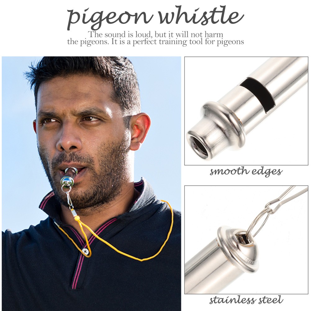 Bird Training Whistle Pet Training Gadget Pigeon Supply (Silver)