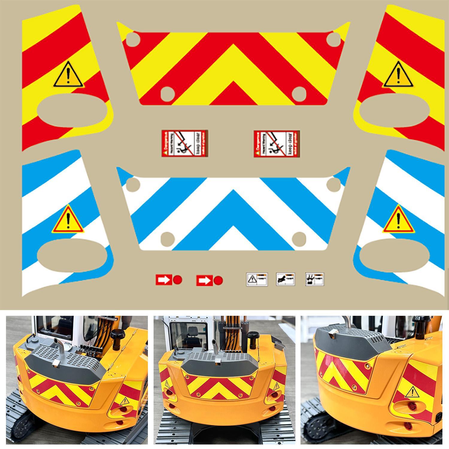 CUTModel Sticker for 1/14 RC Hydraulic Excavator Digger 914 918 920 Accessories