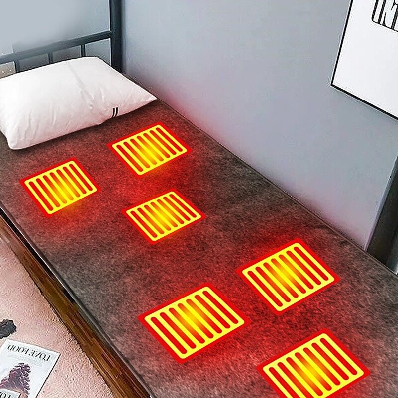 Electric Heated Blanket Fast Heating 3 Gear Portable USB Heated Mattress Outdoor