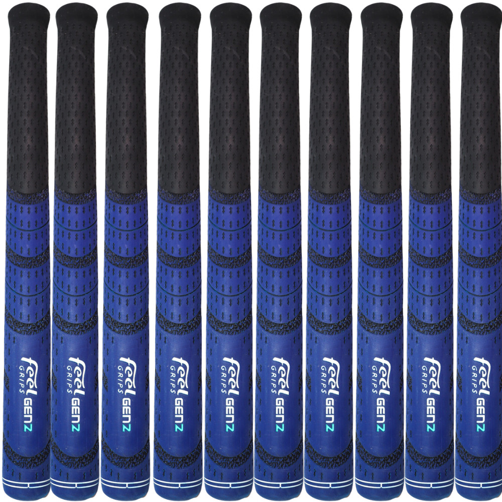 FEEL GRIPS GEN2 BLUE REVERSE TAPER GOLF GRIPS X 13 USA - SHIPPING INCLUDES DUTY