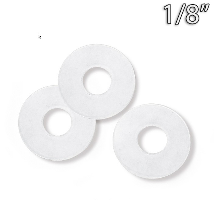 Teflon Knife Pivot Washers .125 inch x .375 in x .005 Folding Knives Making 5pcs