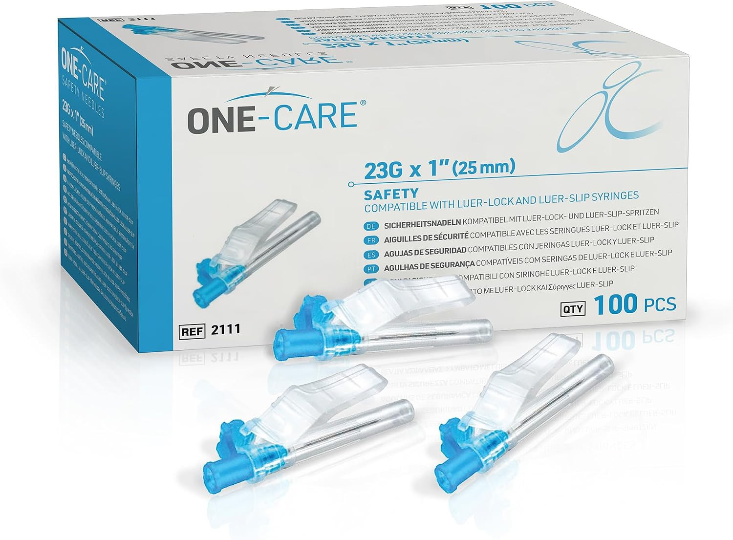 23 Gauge x 1 inch (25mm)  Individually Wrapped  Box of 100 | Universal Luer Fit