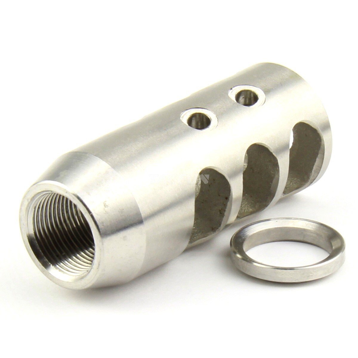 Stainless Steel Muzzle Brake 5/8x24 TPI for .308 300BLK 7.62 6.5Creedmoor
