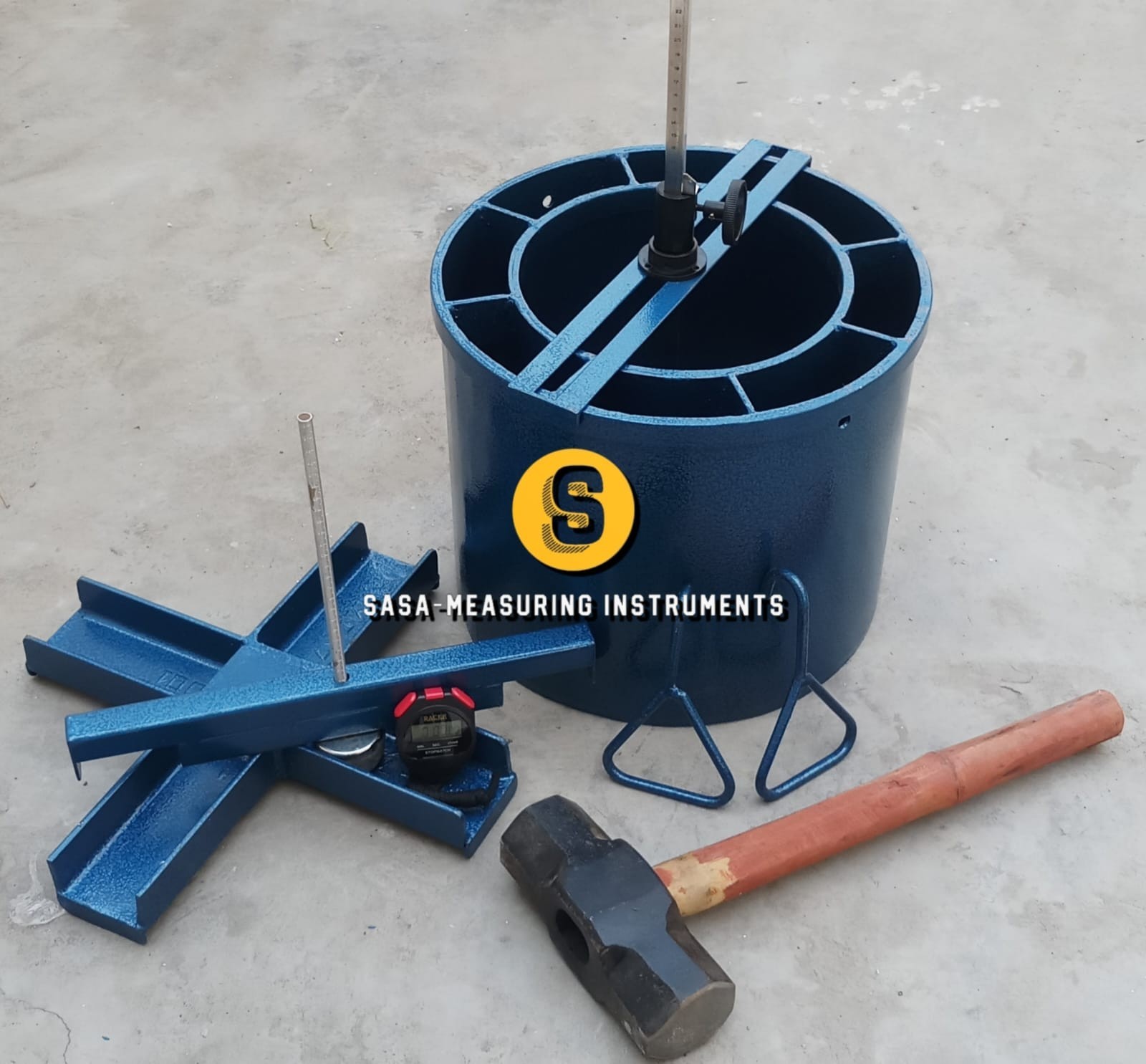 Double Ring Soil Infiltrometer with Driving Plate, Gauge & Float Industrial use