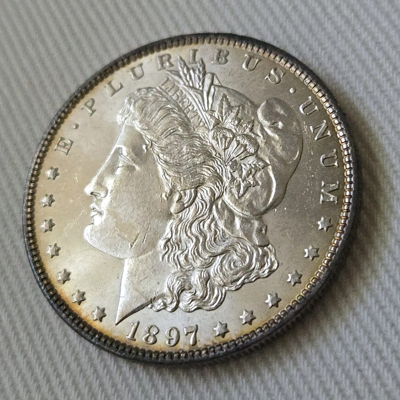 1897 P Morgan Silver Dollar $1 Brilliant Uncirculated High Grade Scarce Silver