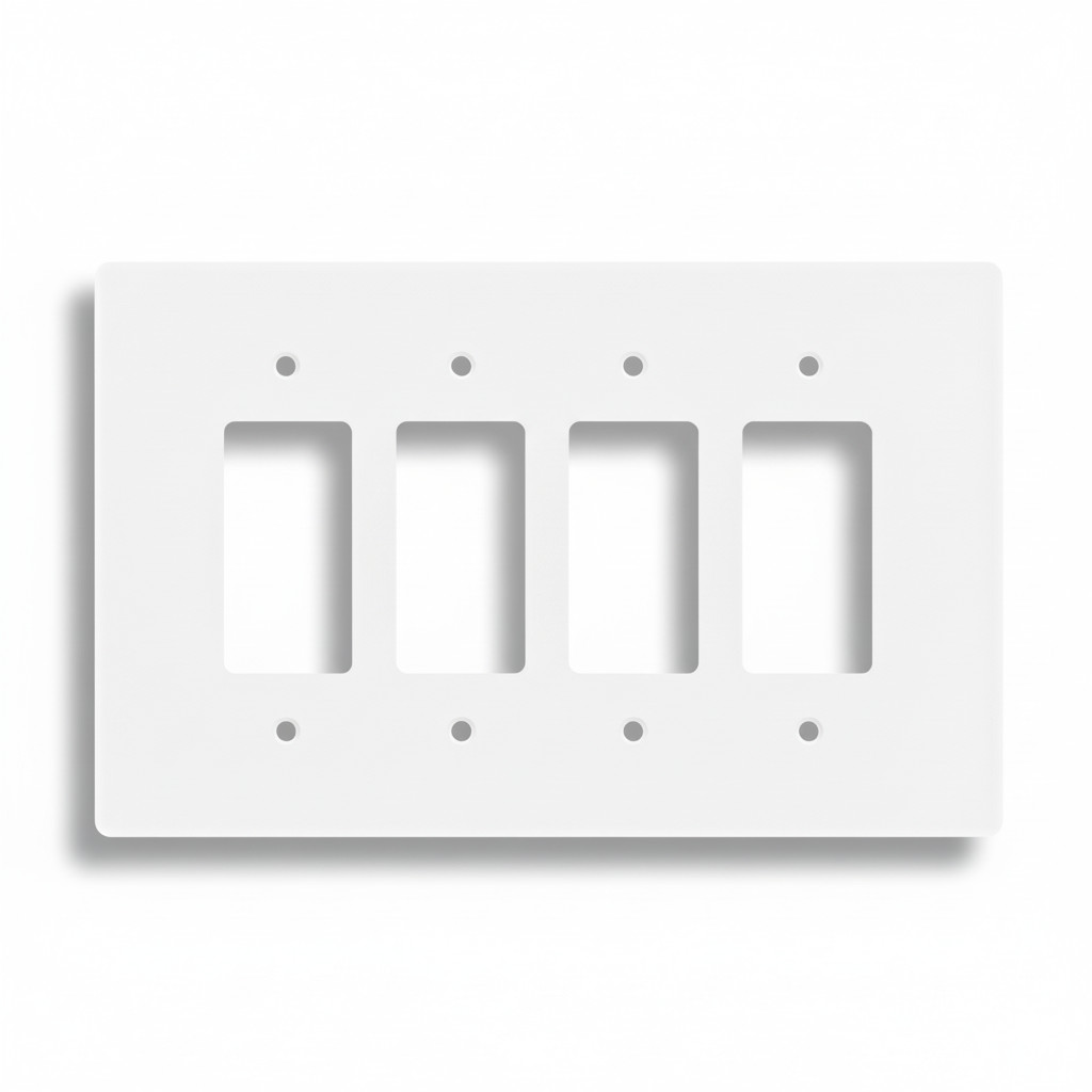 Oversized Decora Rocker Light Switch Cover / GFCI Outlet Wall Plate Jumbo 4-gang
