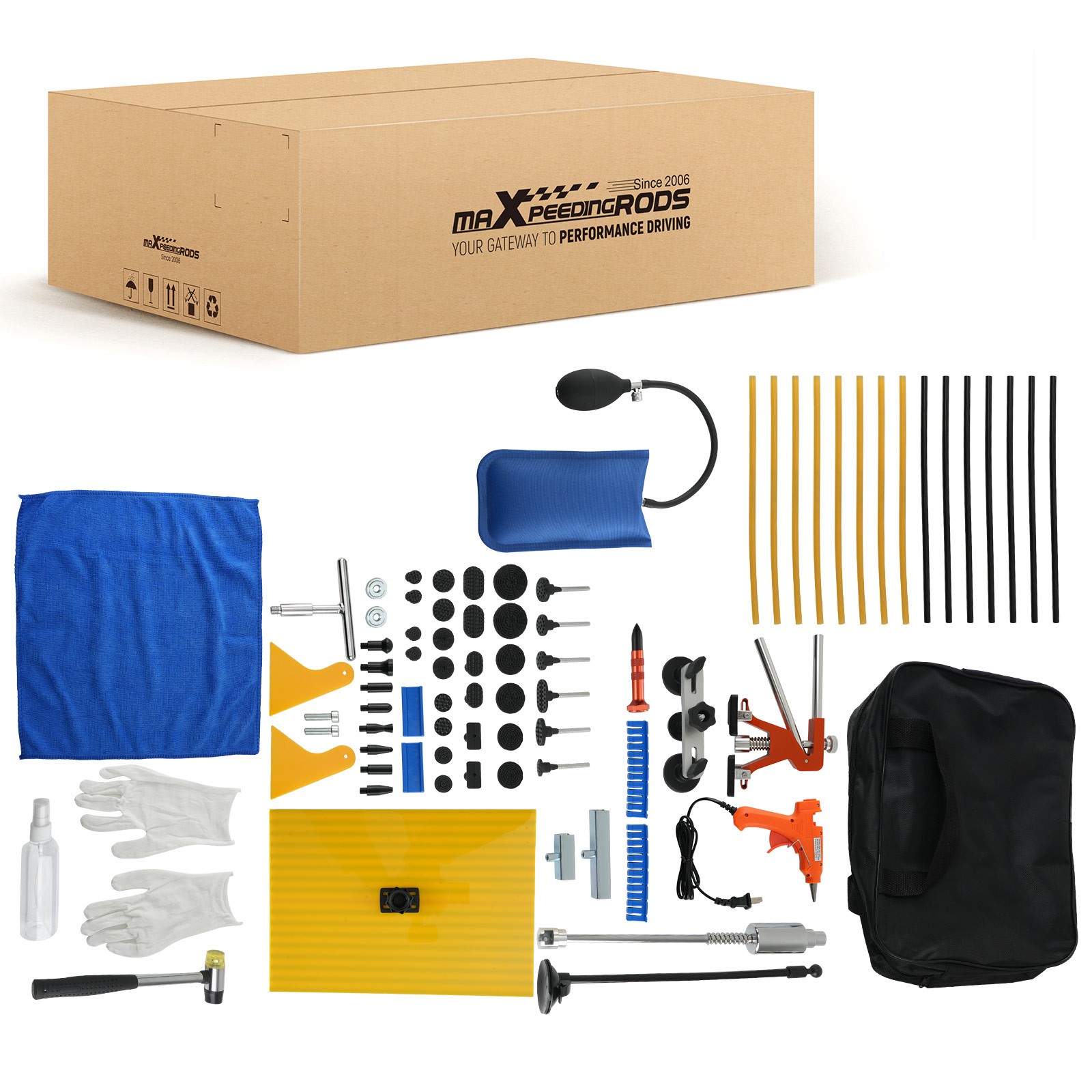 Car Body Dent Puller Kit for Vehicle Repair PDR Tool Bridge Lifter w/Hammer
