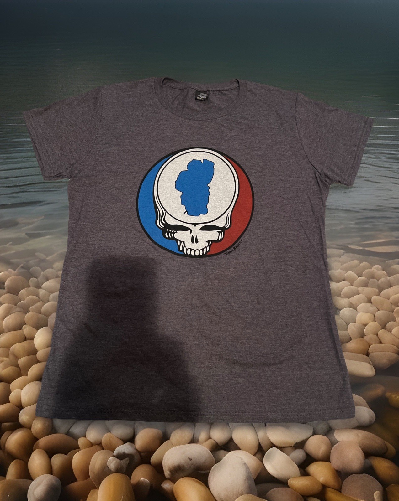 Rare Women’s GRATEFUL DEAD & Company Steal Your Face Lake Tahoe Shirt Medium New
