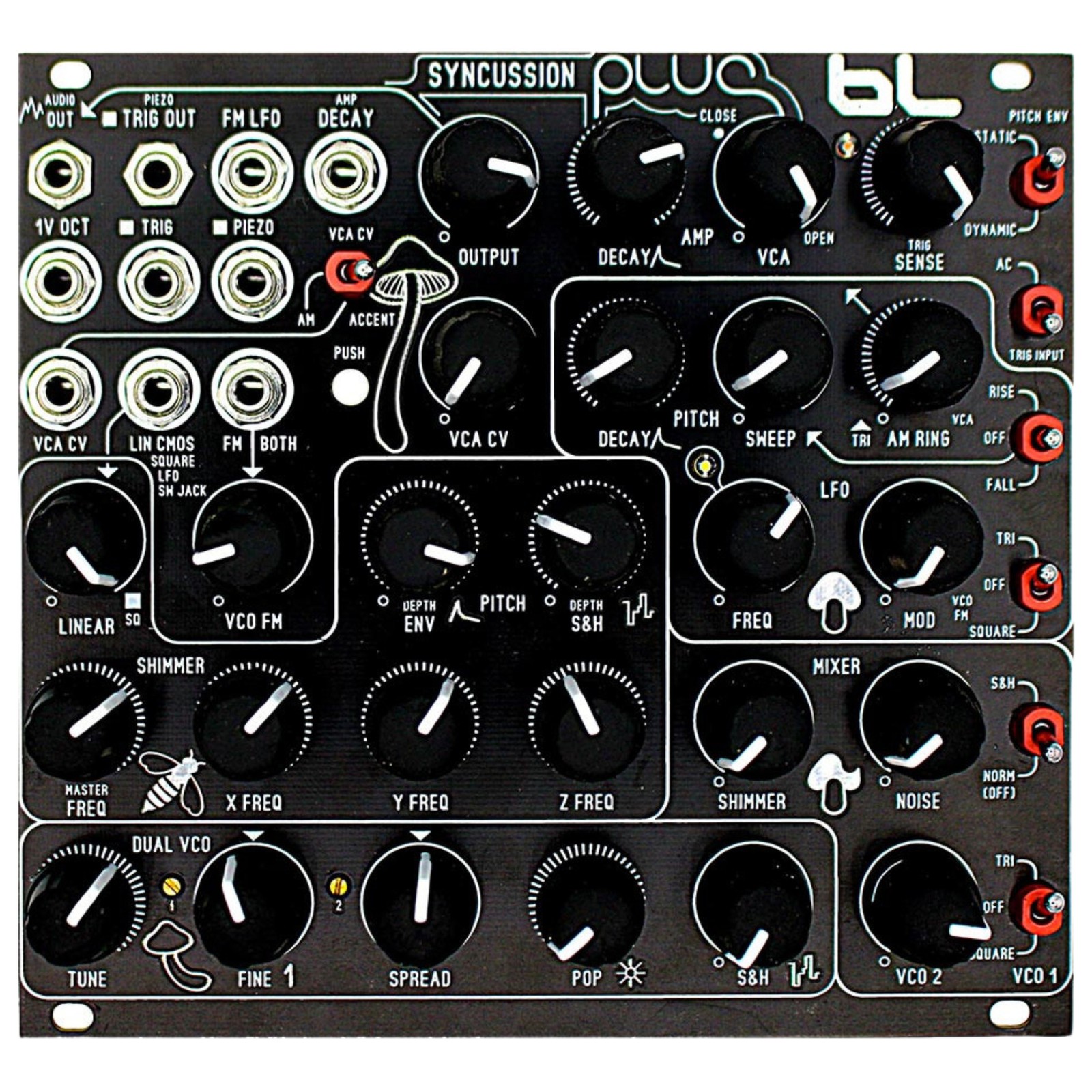 Blue Lantern Syncussion Plus Percussion Generator Eurorack Synth Module