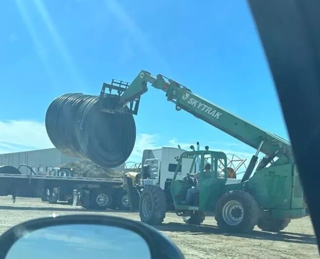 Plastic irrigation pipe 900’x 3” SDR 11