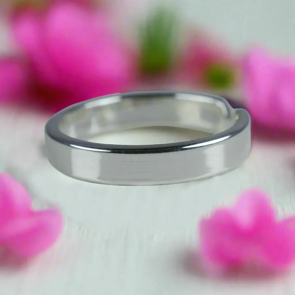 Sterling Silver 925 Adjustable Solid Band Toe Ring (Sizes 5mm, 4mm, 3mm)