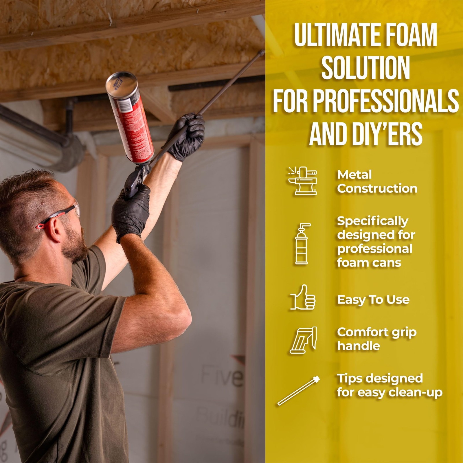 High Precision Spray Foam for Insulating Foam Sealant, Adjustable Flow Contro...