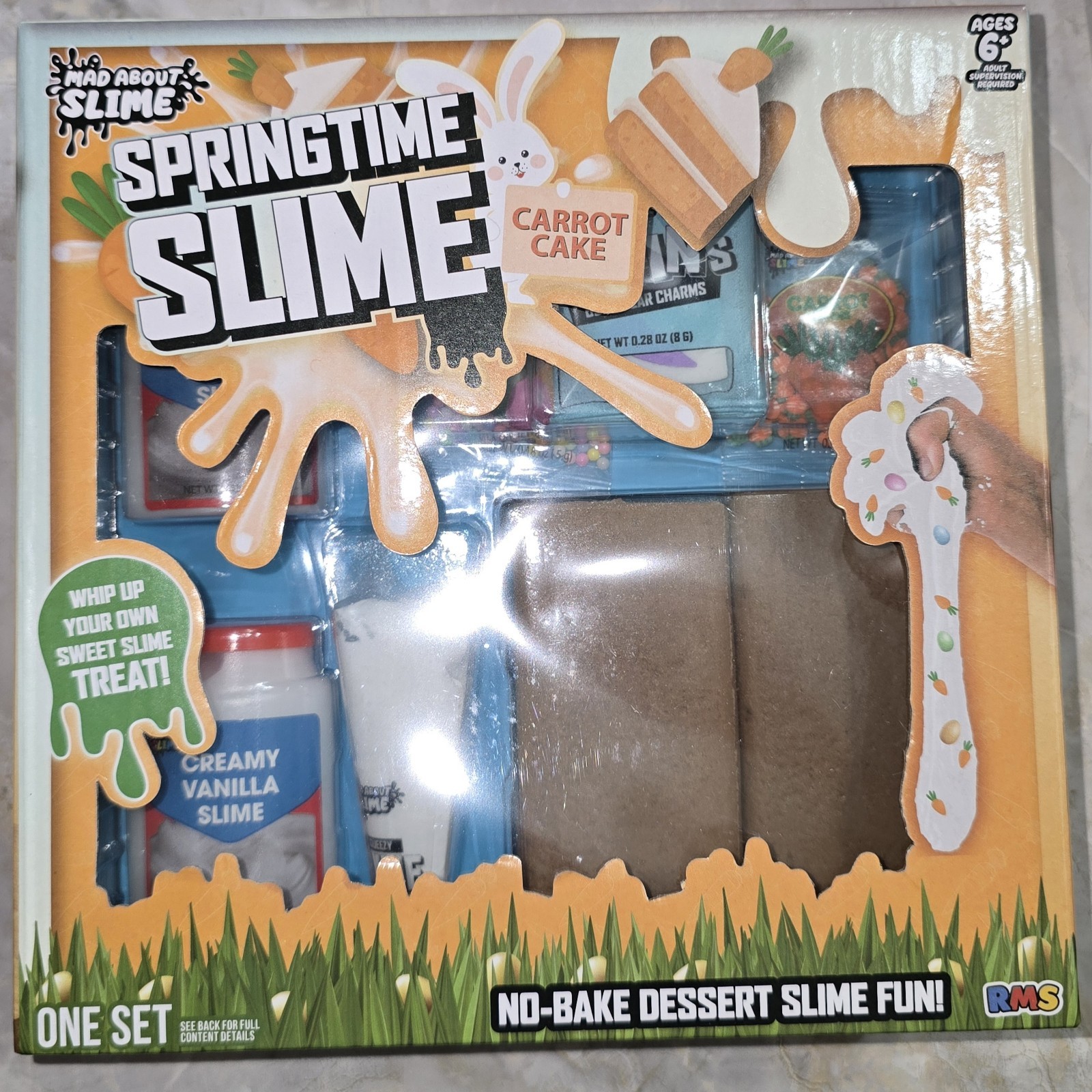 Springtime Slime Carrot Cake Kit DIY Dessert Slime Set Brand New
