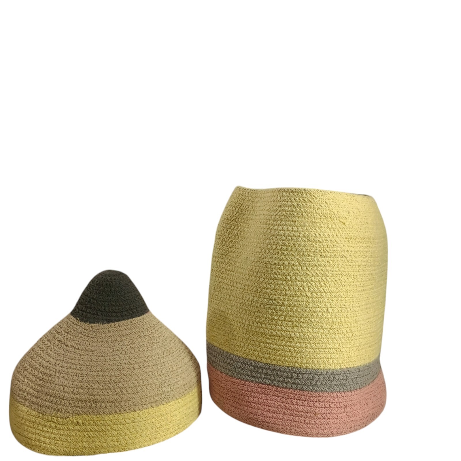 Lorena Canals Storage Handmade Woven Pencil Basket 17" Multicolor Decor