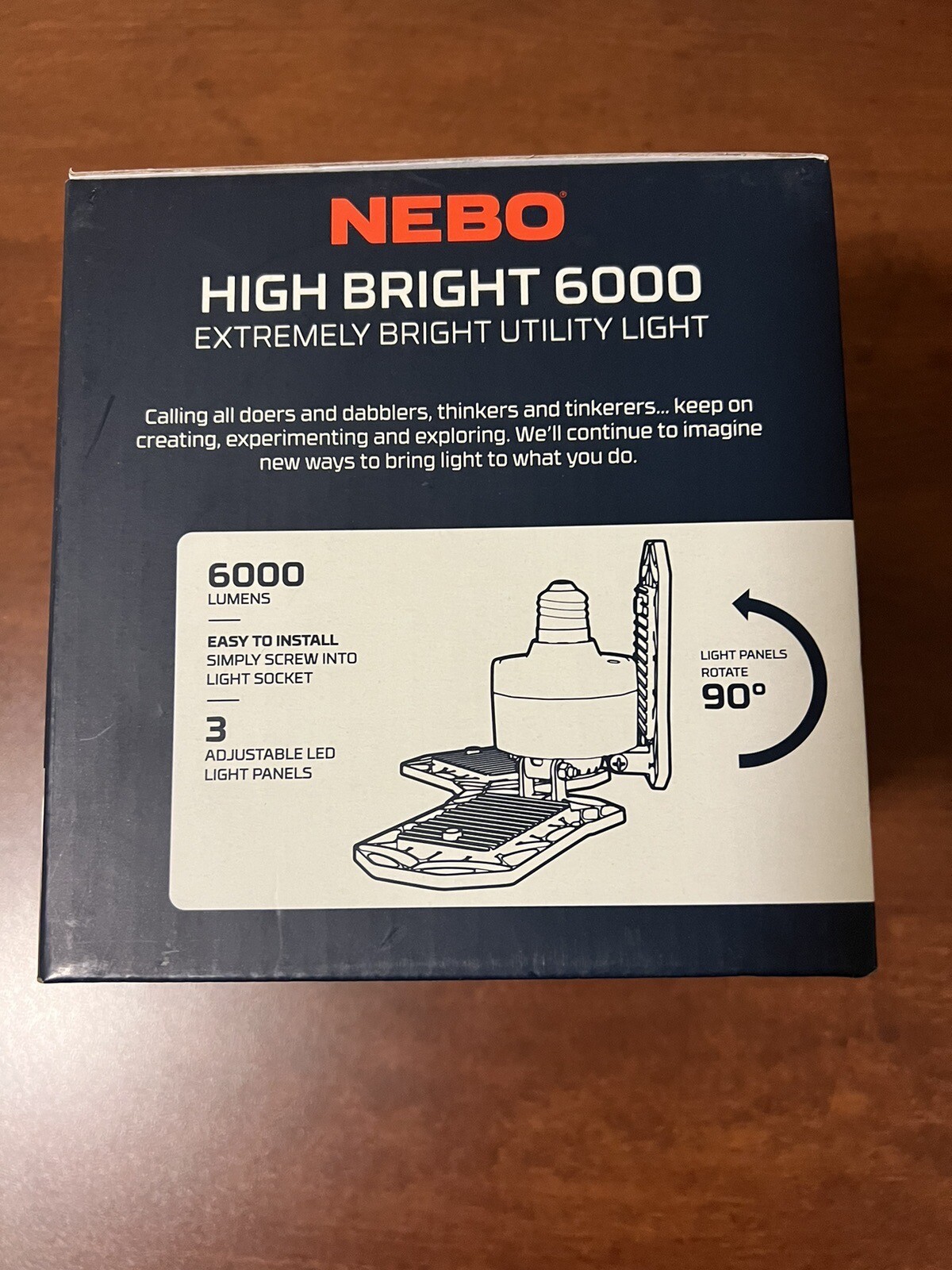 NEBO High Bright 6000 Lum Utility Light Extremely Bright Utility Light
